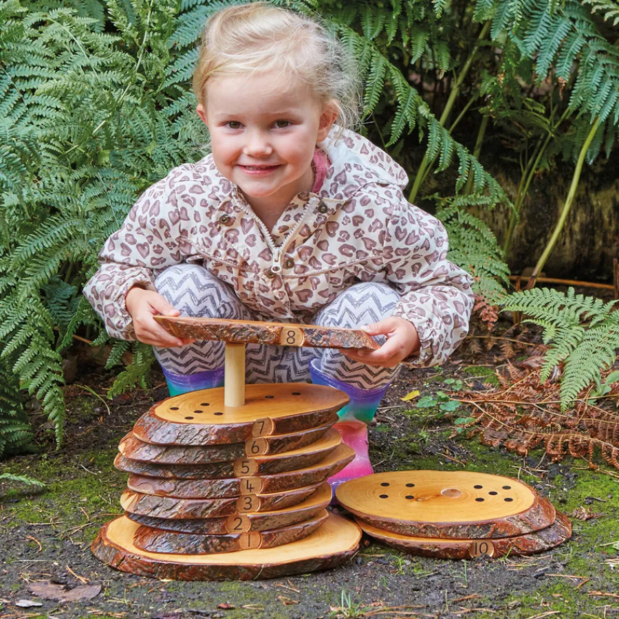Discount Wooden Rustic Number Stacker Exploring Numbers|Counting & Counters