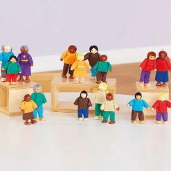 Wooden Small World Diversity Family Figures People & Communities|Figures