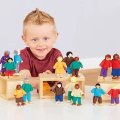 Wooden Small World Diversity Family Figures People & Communities|Figures