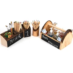Best Wooden Table Top Art Storage Tubs & Jars|Desktop Storage
