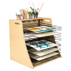 New Wooden Table Top Drying Rack 14 Shelves Dividers, Display & Easels|Drying Racks