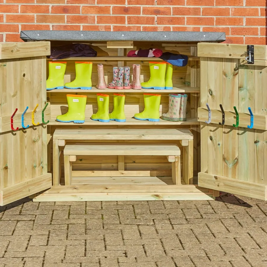 Best Wooden & Benches Outdoor Storage|Wellie Storage