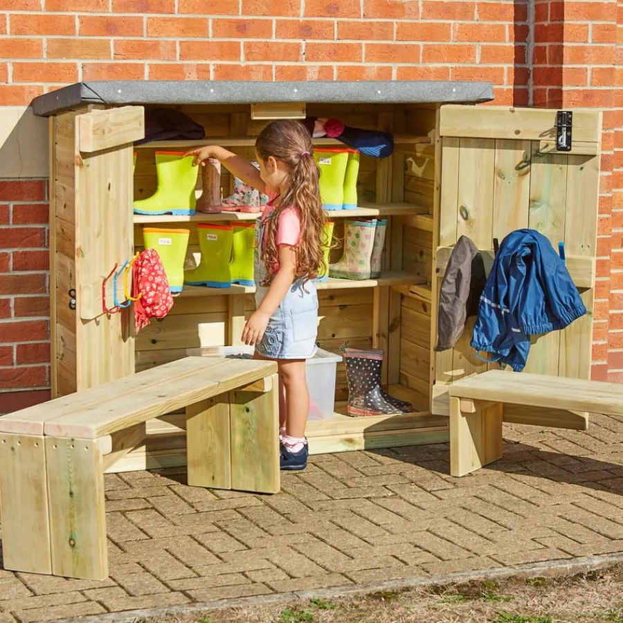 Best Wooden & Benches Outdoor Storage|Wellie Storage
