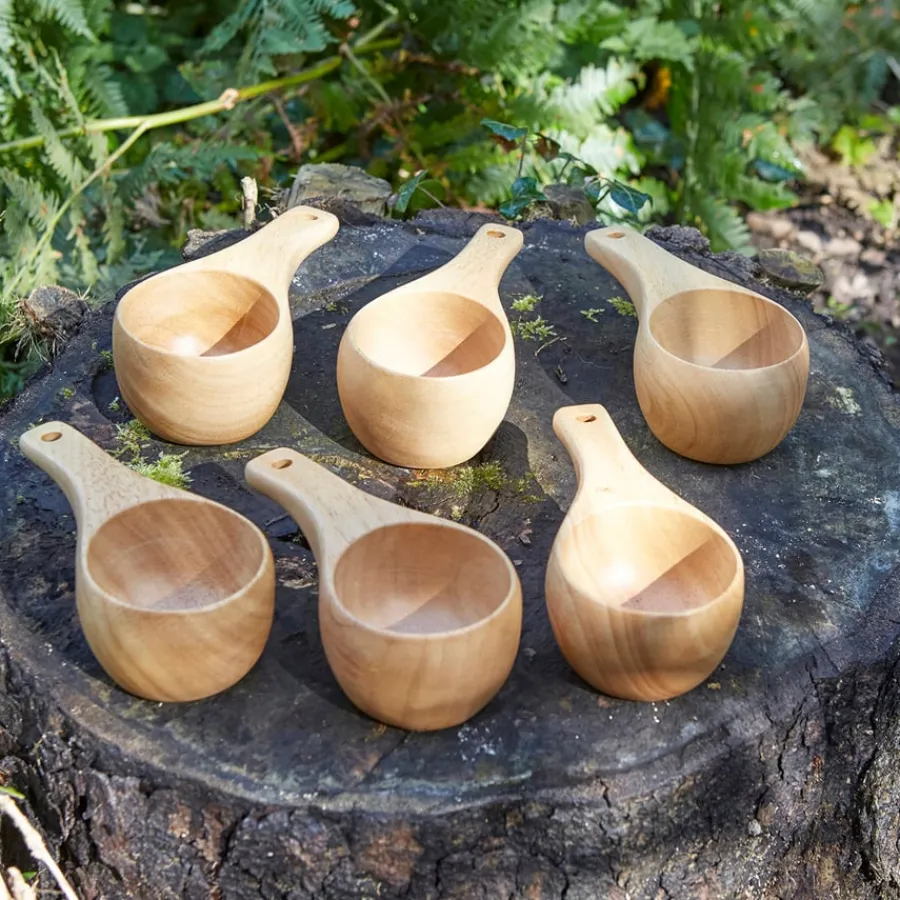 Best Woodland Wooden Cup 6pk Outdoor Sand & Water|Sand & Accessories