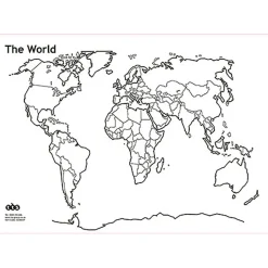 Best World and British Isles Whiteboard Set of 5 A3 Fieldwork|Maps & Compasses