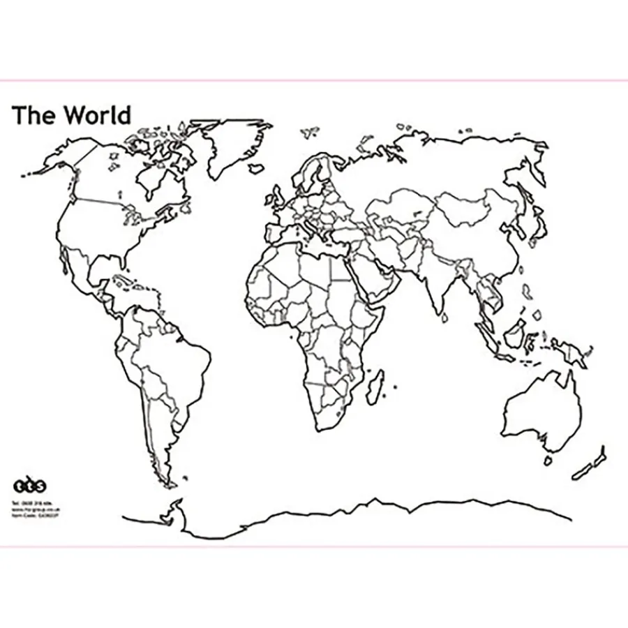 Best World and British Isles Whiteboard Set of 5 A3 Fieldwork|Maps & Compasses