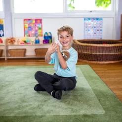 Sale Two Tone Border Rectangular Carpet Rugs & Mats|Library Furniture