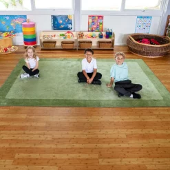 Sale Two Tone Border Rectangular Carpet Rugs & Mats|Library Furniture
