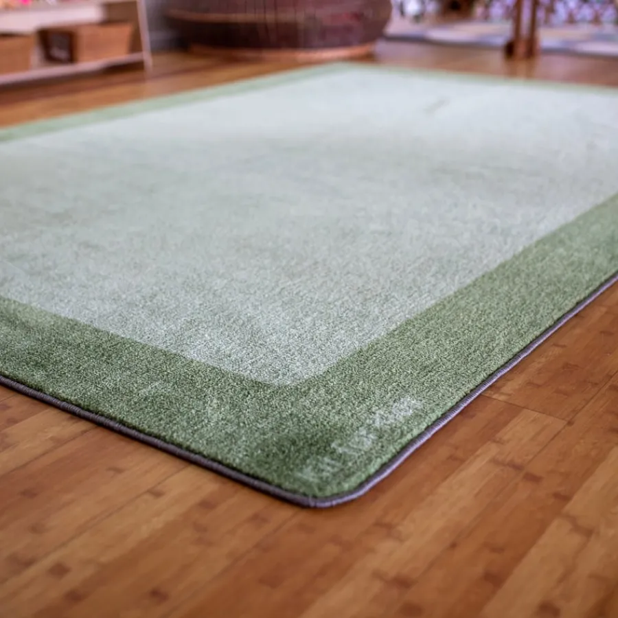 Sale Two Tone Border Rectangular Carpet Rugs & Mats|Library Furniture