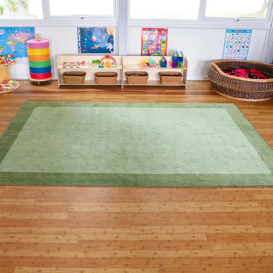 Sale Two Tone Border Rectangular Carpet Rugs & Mats|Library Furniture