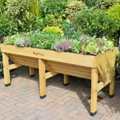 Clearance Veg Trug Planter Natural Wood Composting, Soil, Seeds And Potting|Grow Beds And Planters