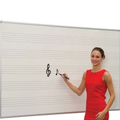 Hot Wall Mounted Music Ruled Whiteboards H900 x W1200mm Whiteboards|Music