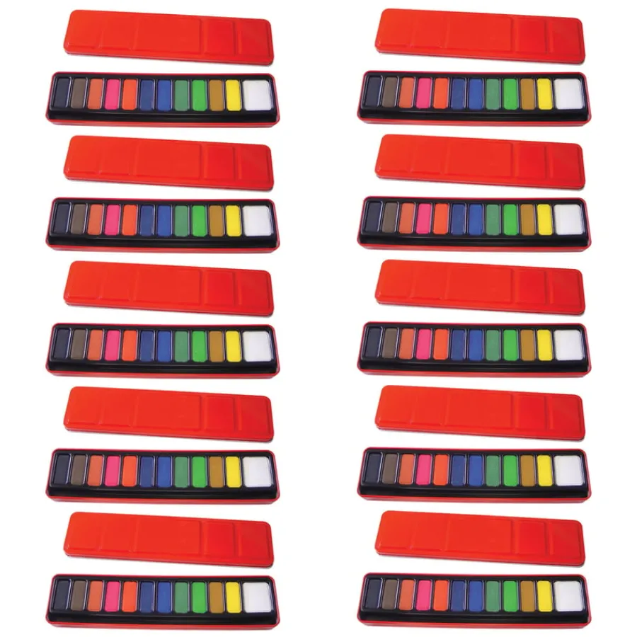 Discount Watercolour Tins Assorted Colours Paints & Canvases|Watercolour Paint