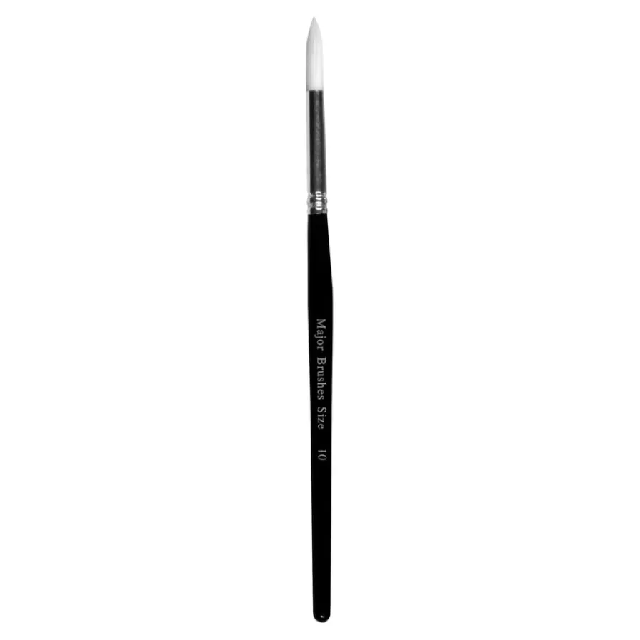 Clearance White Sable Substitute Paint Brushes 10pk Paint Pots & Trays|Paint Brushes & Applicators