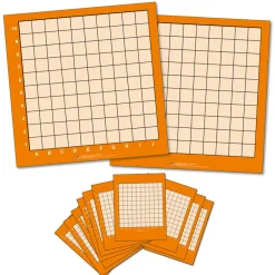 Outlet Wipeable Coordinate Grid Mats Fieldwork|Maps & Compasses
