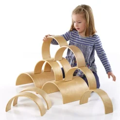 Clearance Wooden Arches and Tunnels 10pk Construction Sets|Woodworking
