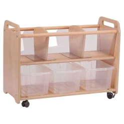 Sale Wooden Clearview Browser W/ Castors Library & Book Storage|Book Storage