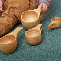 Hot Wooden Cup Assorted Sizes Collection 4pk Outdoor Sand & Water|Shop The Full Range