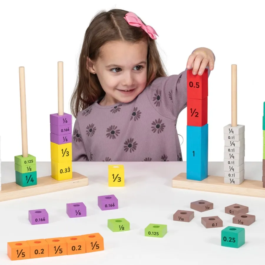 Best Wooden Fraction & Decimal Towers Games|Number & Place Value