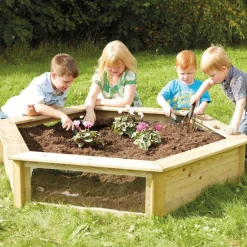 Discount Wooden Hexagonal Planter Composting, Soil, Seeds And Potting|Grow Beds And Planters