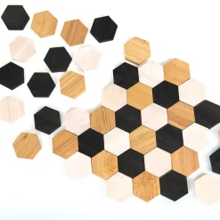 Online Wooden Hexagon Loose Parts Patterning Tiles Construction Sets|Patterns, Sequencing & Matching
