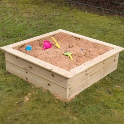 Online Wooden Mini Square Sandbox & Planter H310 x W1150 x D1150mm Outdoor Sand & Water|Trays & Tables