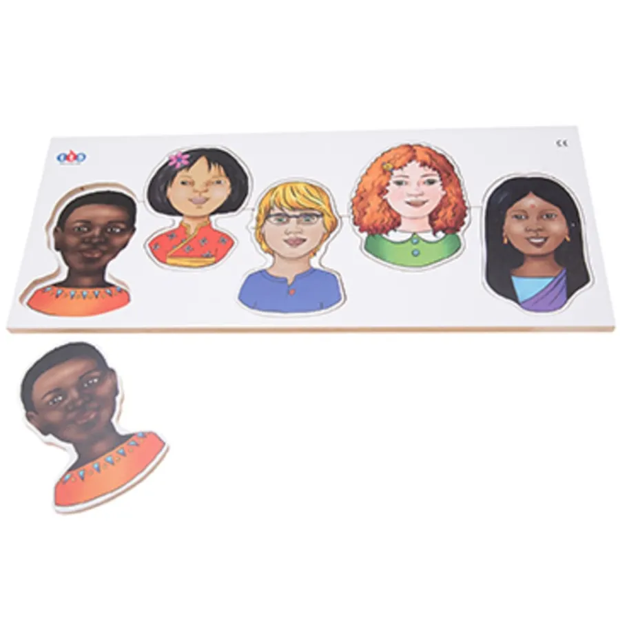Hot Wooden Multicultural Jigsaw Puzzle 5pcs Shop The Full Range|Gross & Fine Motor Skills