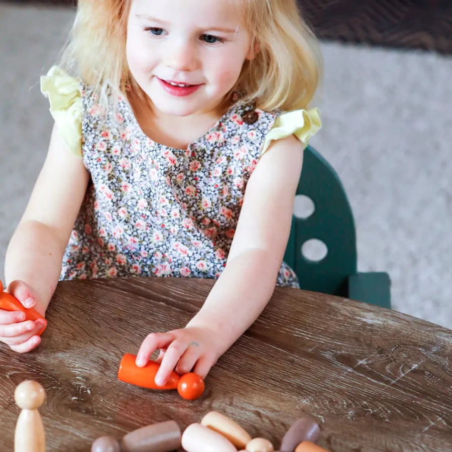 New Wooden Multicultural Peg People 10pk People & Communities|Figures