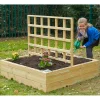 Clearance Wooden Planters with Trellis Square Composting, Soil, Seeds And Potting|Grow Beds And Planters
