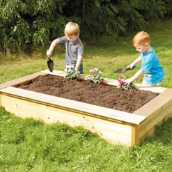 Online Wooden Rectangular Sandbox and Planter Outdoor Sand & Water|Plants & Growing