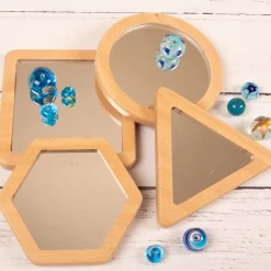 Discount Wooden Shape Mirrors 4pk Early Years & Nursery|Phonics