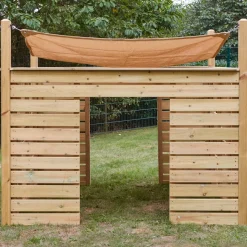 Clearance Wooden Shelter with Shade Sail Outdoor Environment|Shop The Full Range