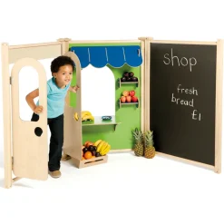 New Wooden Shop Role Play Panel Set Dividers, Display & Easels|Play Panels