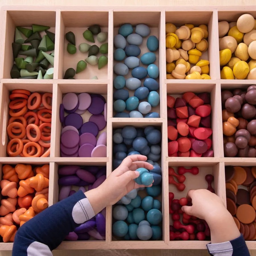 New Wooden Sorting Tray Loose Parts|Sorting & Classification
