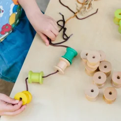 Outlet Wooden Threading Cotton Reels 40pk Shop The Full Range|Gross & Fine Motor Skills