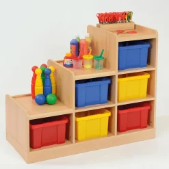 Clearance Wooden Tiered Tray Storage Unit Boxes & Containers|Express Storage