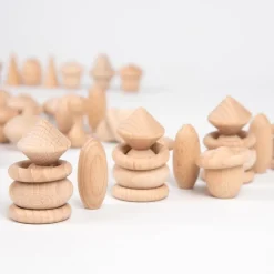 Best Wooden Treasures Natural Set Loose Parts|Patterns, Sequencing & Matching