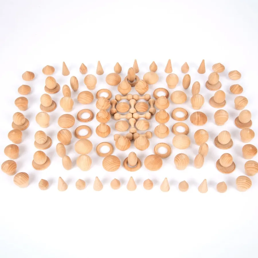 Best Wooden Treasures Natural Set Loose Parts|Patterns, Sequencing & Matching