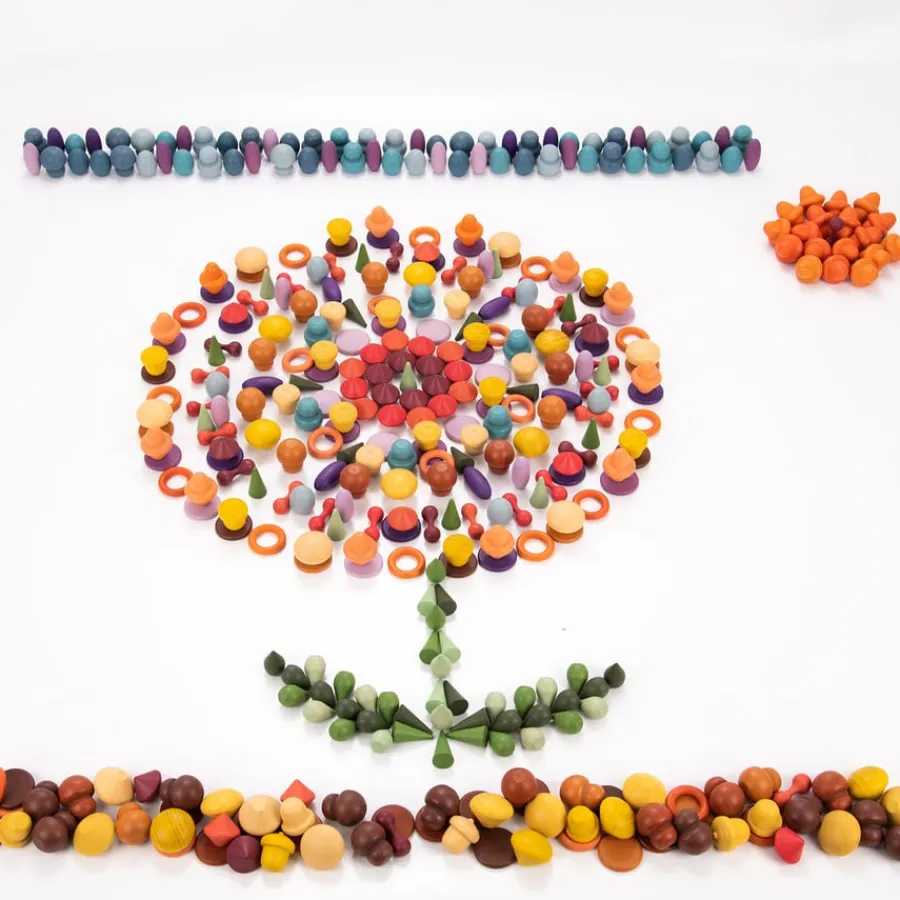 Online Wooden Treasures Super Set Loose Parts|Patterns, Sequencing & Matching