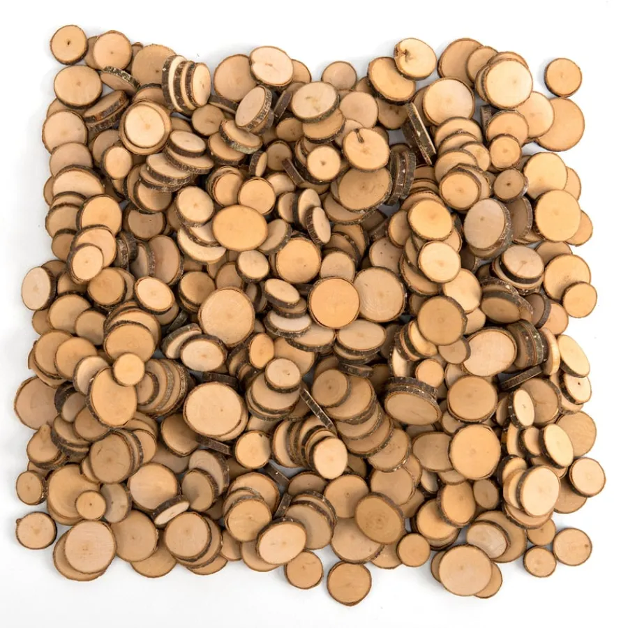 Discount Wooden Tree Flake Discs 500pk Collage & Craft|Collage & Craft