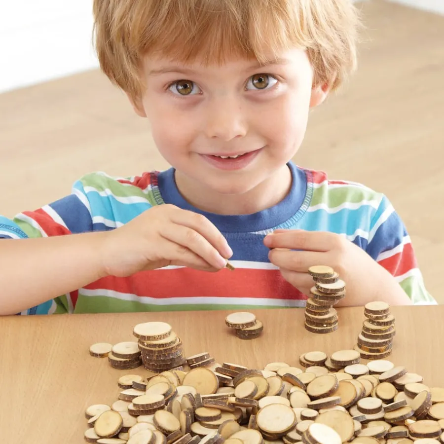 Discount Wooden Tree Flake Discs 500pk Collage & Craft|Collage & Craft