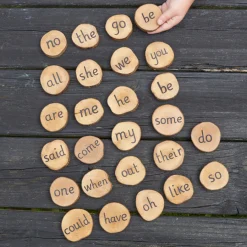 Hot Wooden Tricky Word Pieces - All Phonic Phases Literacy|Outdoor Literacy