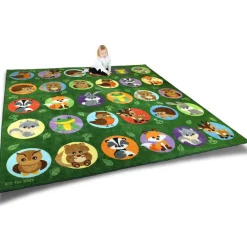 Best Woodland Animals Placement Carpet 3m x 3m Rugs & Mats|Library Furniture