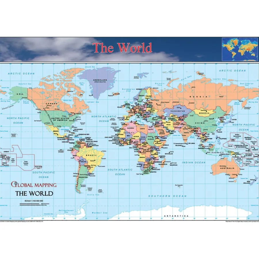 Sale World Europe and UK Maps Set A3 Fieldwork|Maps & Compasses