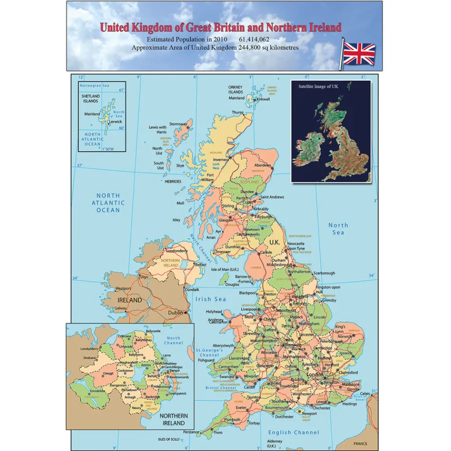 Sale World Europe and UK Maps Set A3 Fieldwork|Maps & Compasses