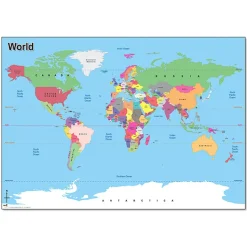 Clearance World Map Countries & Continents|Maps & Compasses