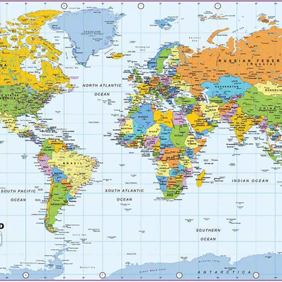 Sale World Map Vinyl A1 Fieldwork|Maps & Compasses