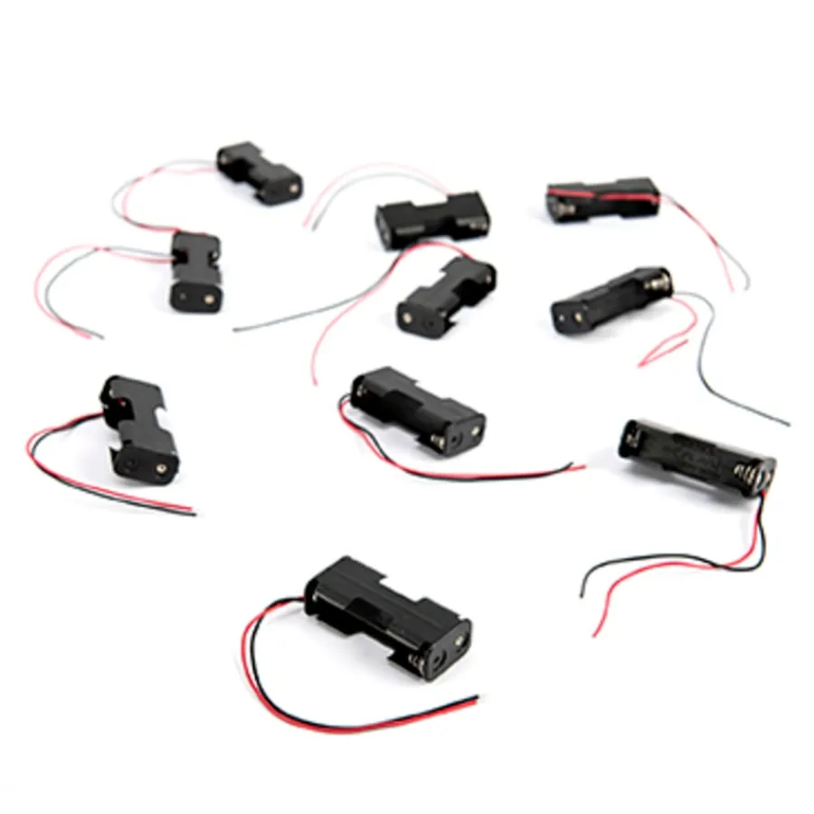 2 x AA Battery Holders with Leads Electricity|Science Essentials