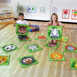 Sale Zoo Animals Mini Placement Carpet Squares 30pk Exploring The World|Early Years & Nursery